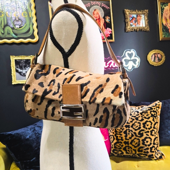 Fendi Baguette Leopard Print Pony Hair - Picture 14 of 14